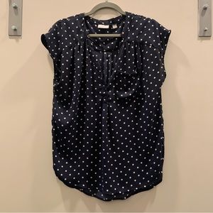 Polk a dot blue NY&Co blouse